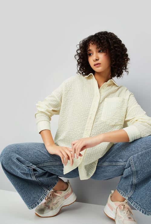 Women Seersucker Shirt