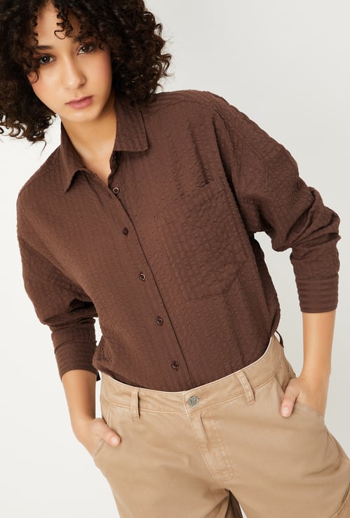 Women Seersucker Shirt