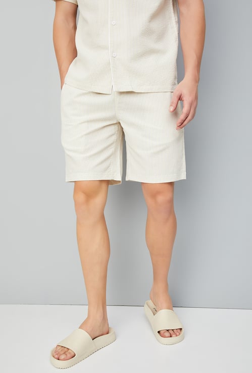 Men Seersucker Lounge Shorts