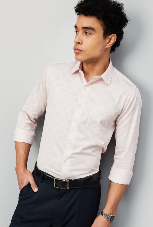 Men Slim Fit Printed Formal Shirt