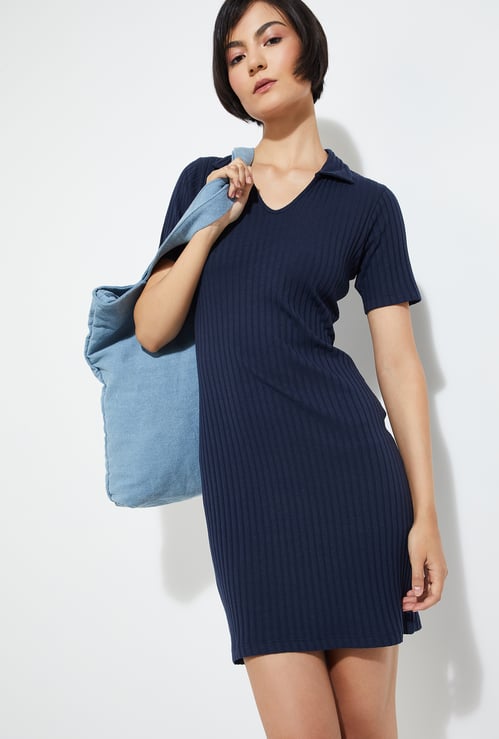 ALAYA F x URB_N Women Ribbed Bodycon Mini Dress