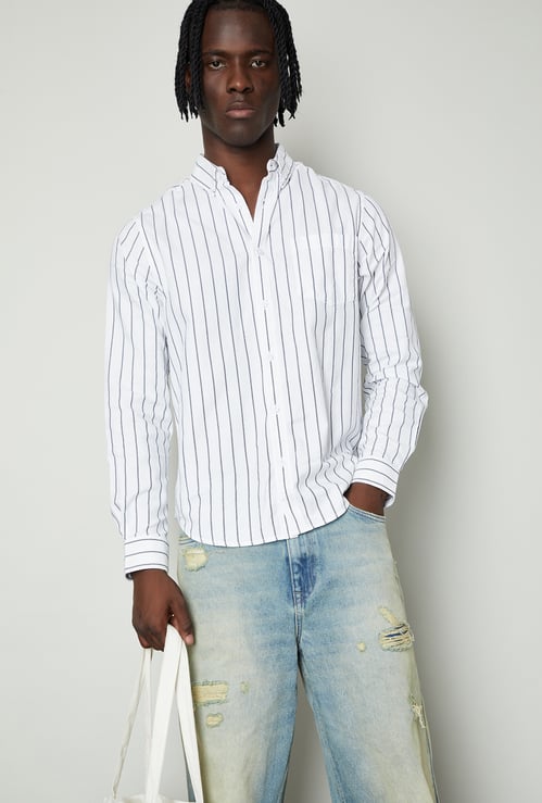 Men Striped Slim Fit Shirt