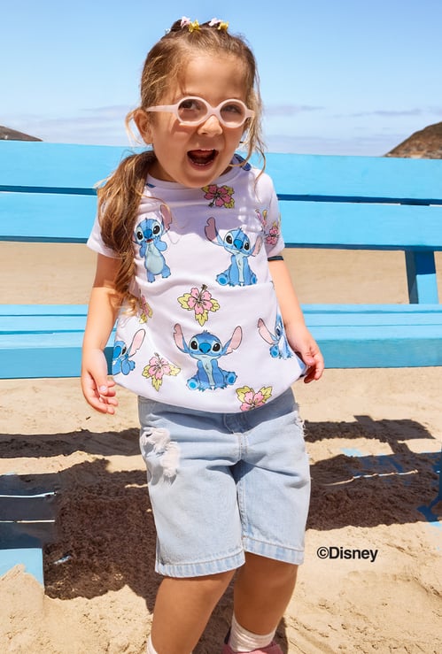 Girls Lilo & Stitch Print T-shirt