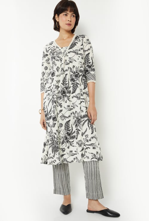 Women Printed A-line Kurta Set