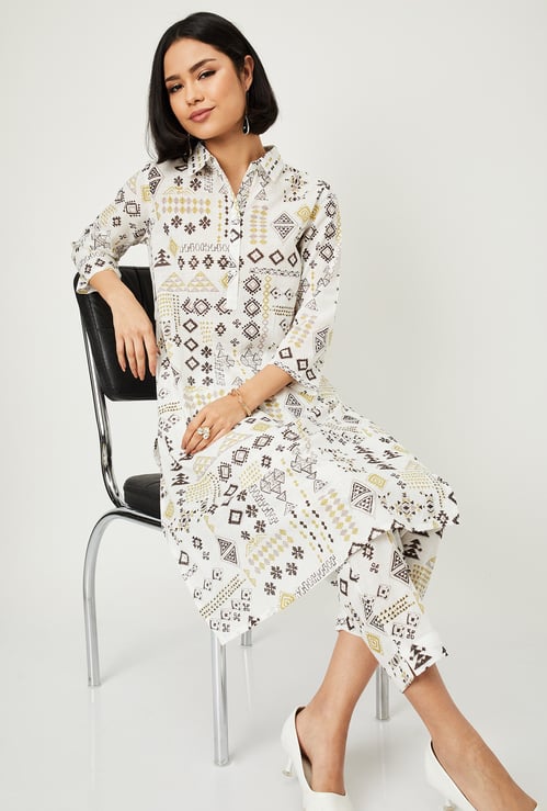 Women Printed Straight Kurta Set
