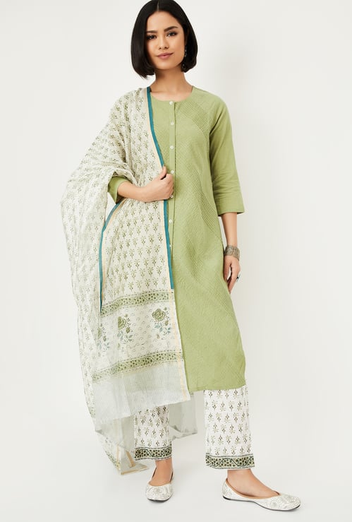 Women Printed Straight Kurta Set