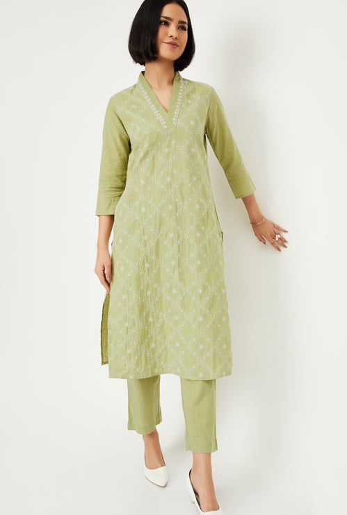 Women Printed Straight Kurta Set