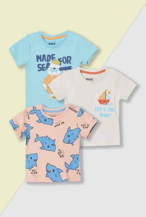 Boys Printed T-shirt - Pack of 3