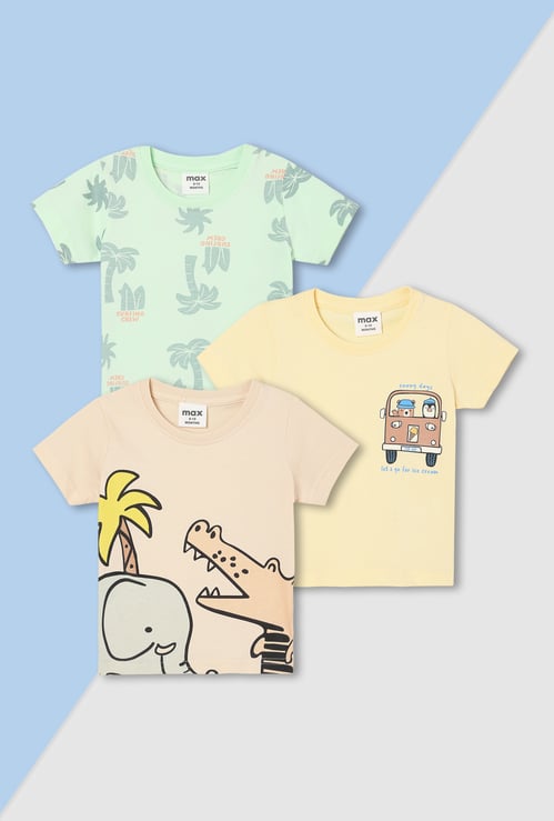 Boys Printed T-shirt - Pack of 3