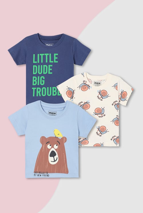 Boys Printed T-shirt - Pack of 3