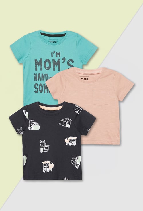 Boys Printed T-shirt - Pack of 3