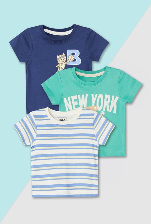 Boys Printed T-shirts - Pack of 3