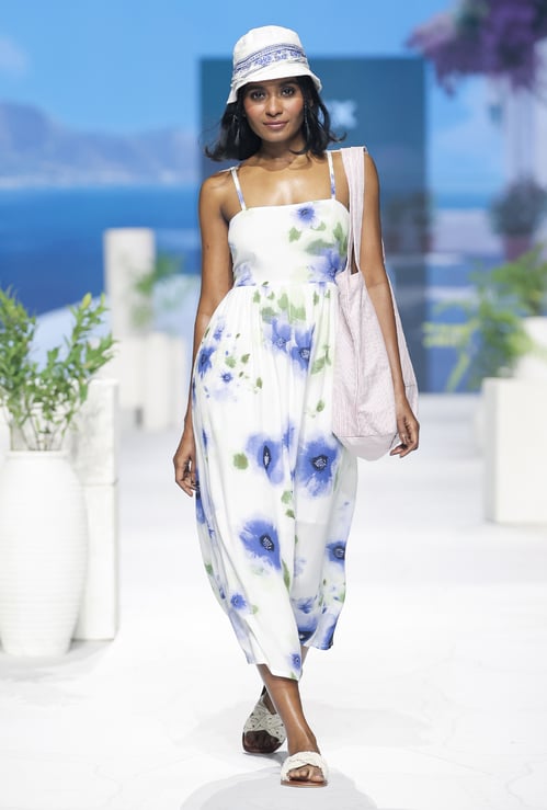 Kalki x Max Women Floral Print A-line Midi Dress
