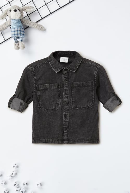 Boys Washed Denim Shirt