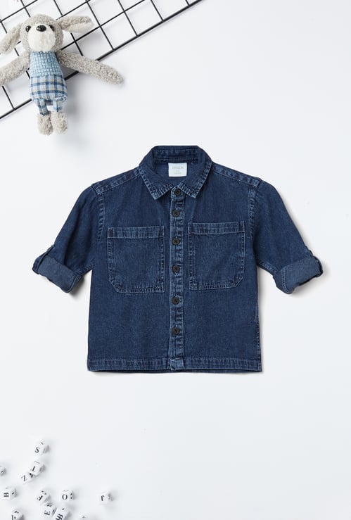 Boys Washed Denim Shirt