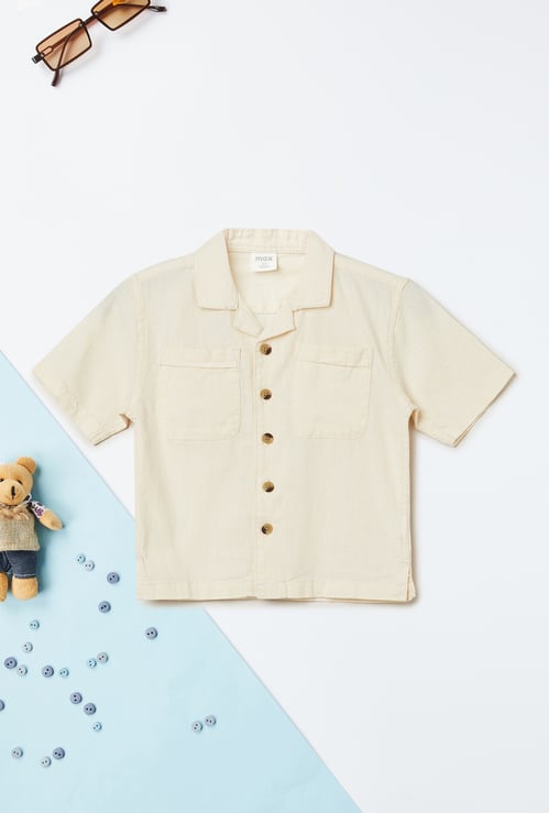 Boys Textured Resort Shirt