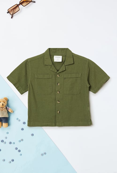 Boys Solid Resort Shirt