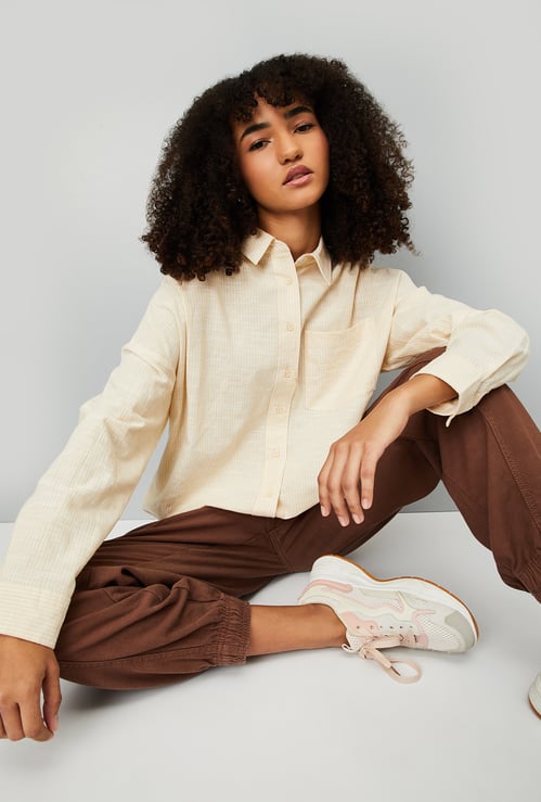 Women Striped Oversized Shirt