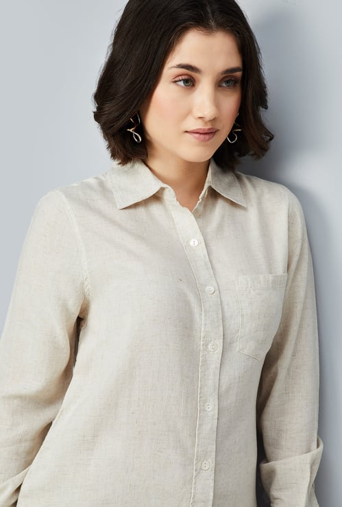 Kalki x Max Women Solid Regular Fit Shirt