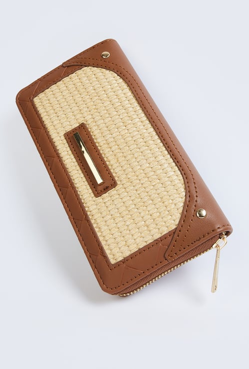 Women Textured Zip-Around Wallet