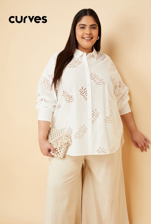 Kalki x Max Women Oversized Schiffili Shirt