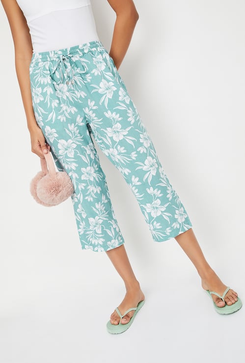Women Floral Print Capris