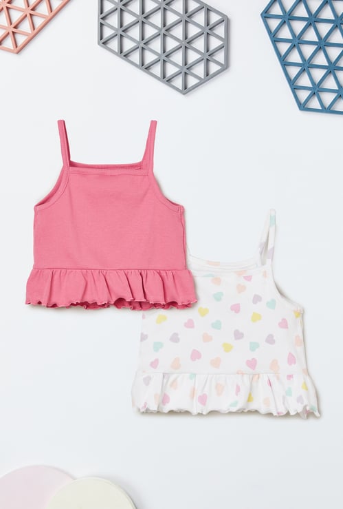 Girls Ribbed Top - Pack of 2