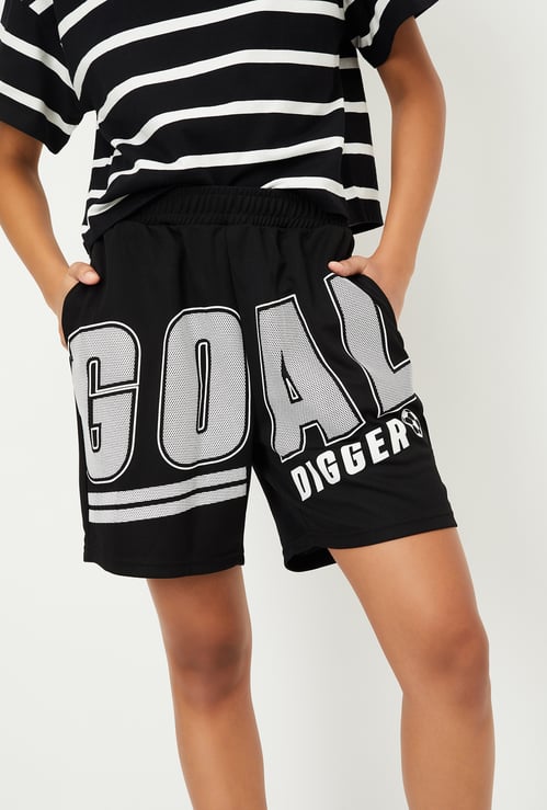 Women Printed Sports Shorts