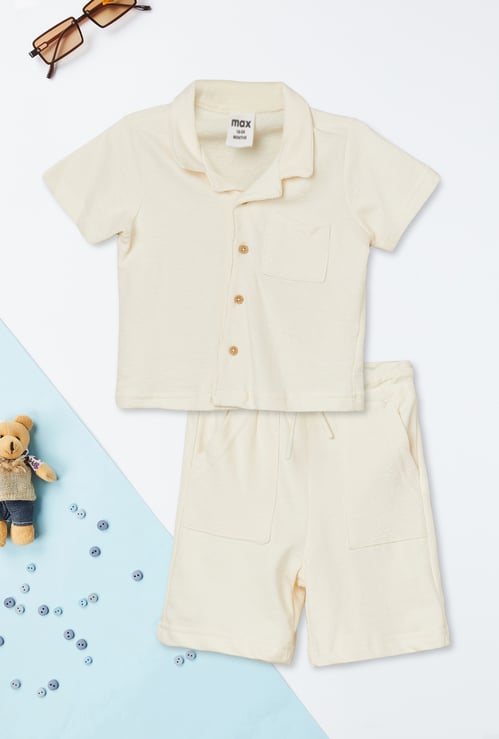 Boys Knit Shorts Set