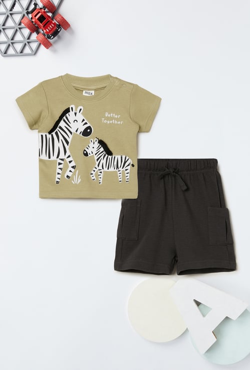 Boys Applique Shorts Set