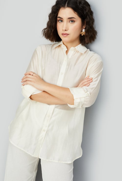 Women Crinkle Textured Blouse