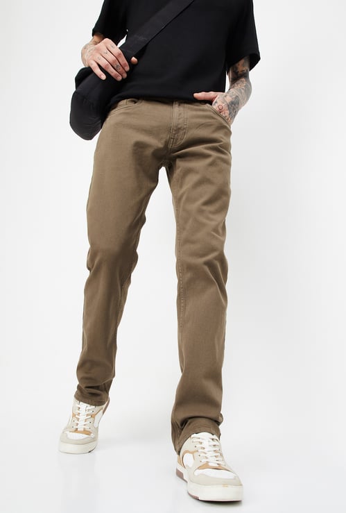 Men Solid Regular Fit Jeans