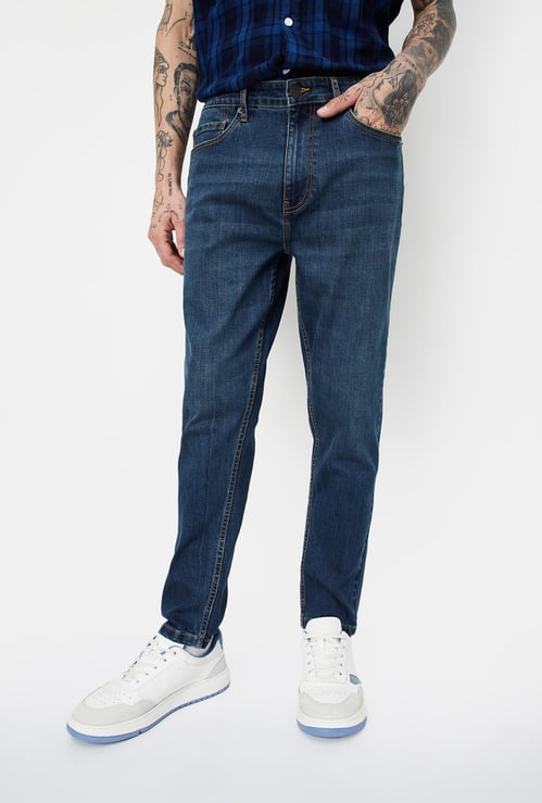 Men Washed Carrot Fit Jeans