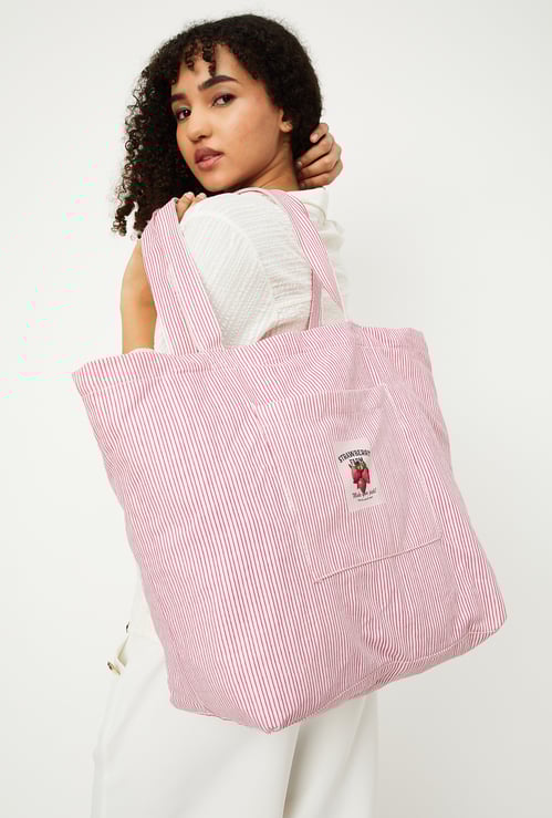 Women Striped Shopper Bag