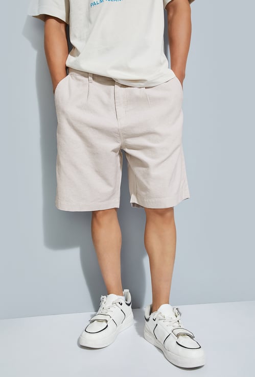 URB_N Men Textured Shorts