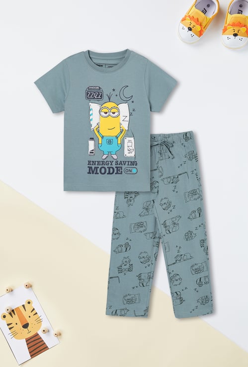 Boys Minion Embossing PJ Set