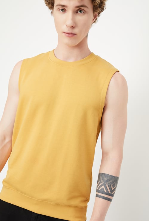 Men Solid Sports T-shirt