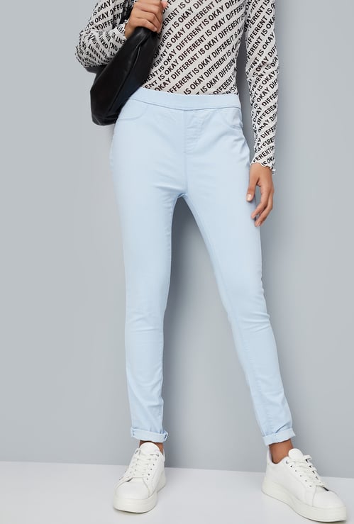 Women Solid Jeggings