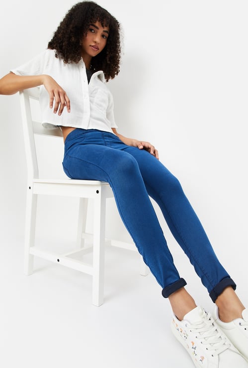 Women Solid Jeggings