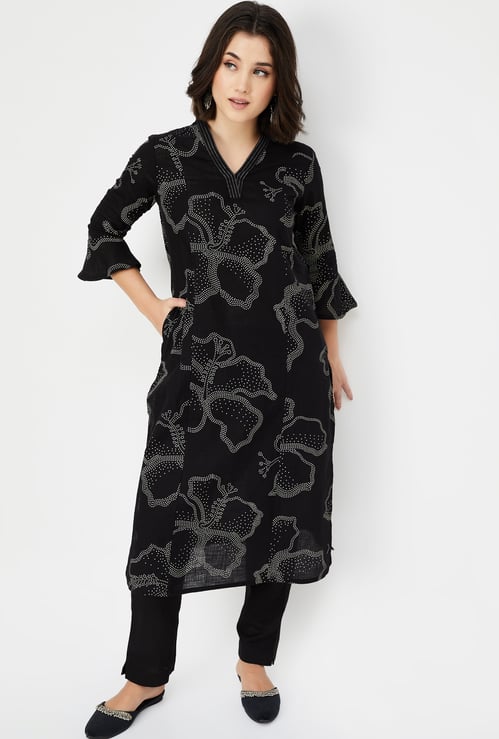 Kalki x Max Women Printed Straight Kurta Set
