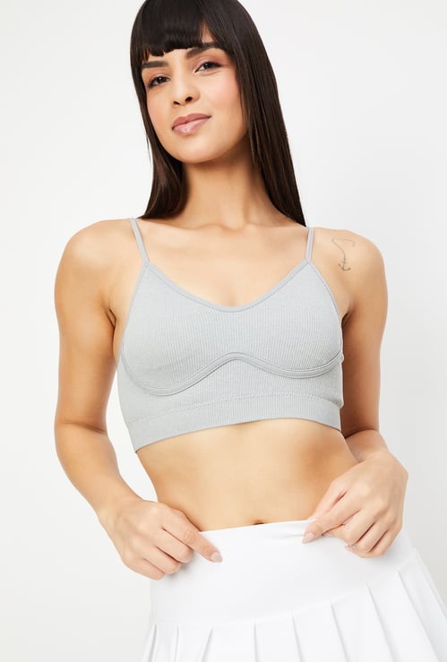 Women Ribbed Cami Bra
