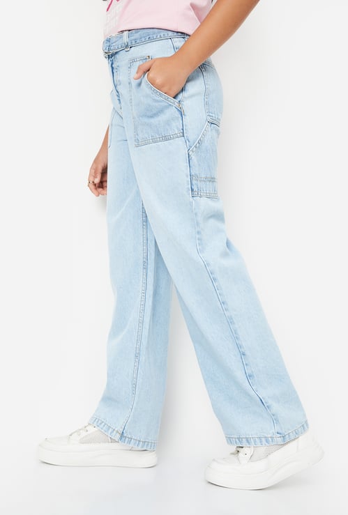 Girls Washed Slim Fit Jeans