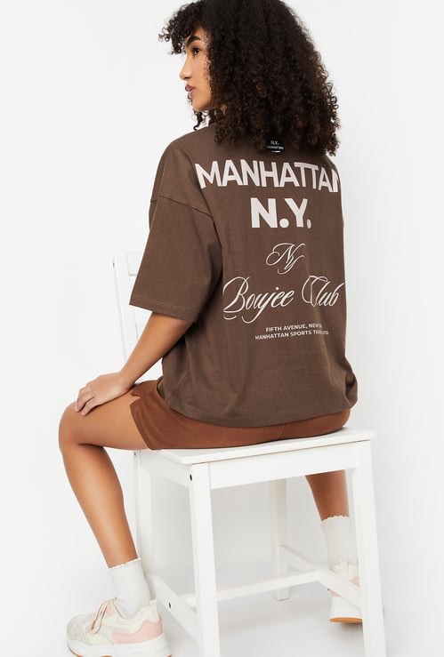 Women Printed Boxy Fit Athleisure T-shirt
