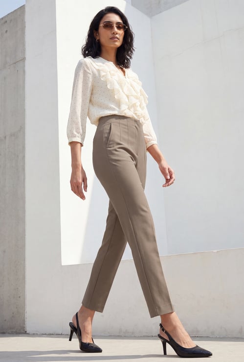 Women Solid Trousers