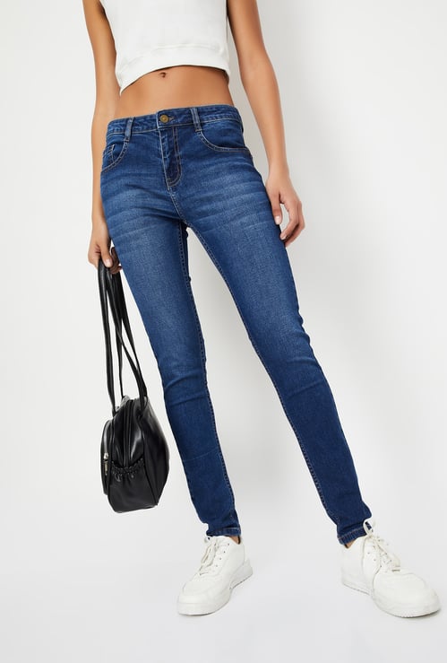 Women Washed Skinny Fit Jeans