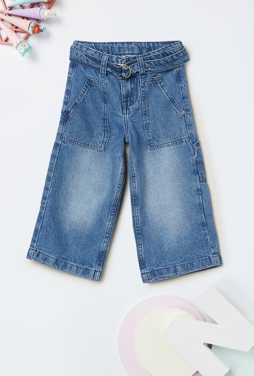 Girls Washed Slim Fit Jeans