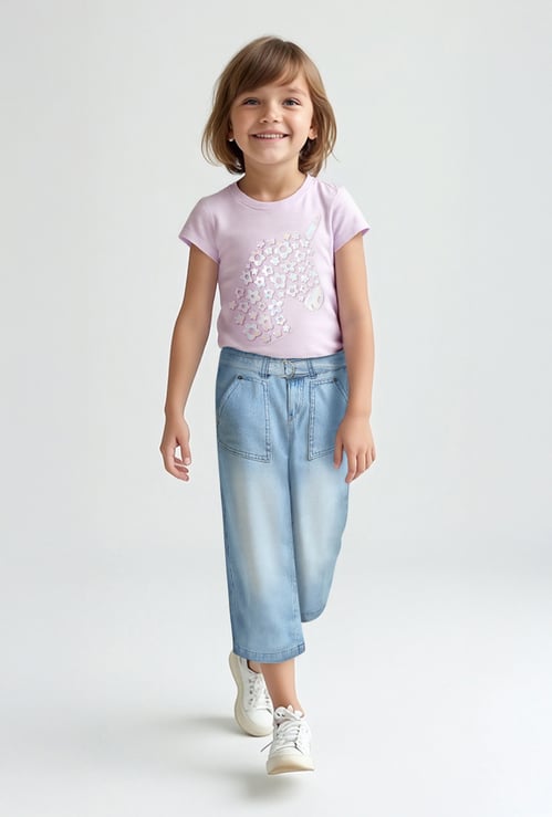 Girls Washed Slim Fit Jeans
