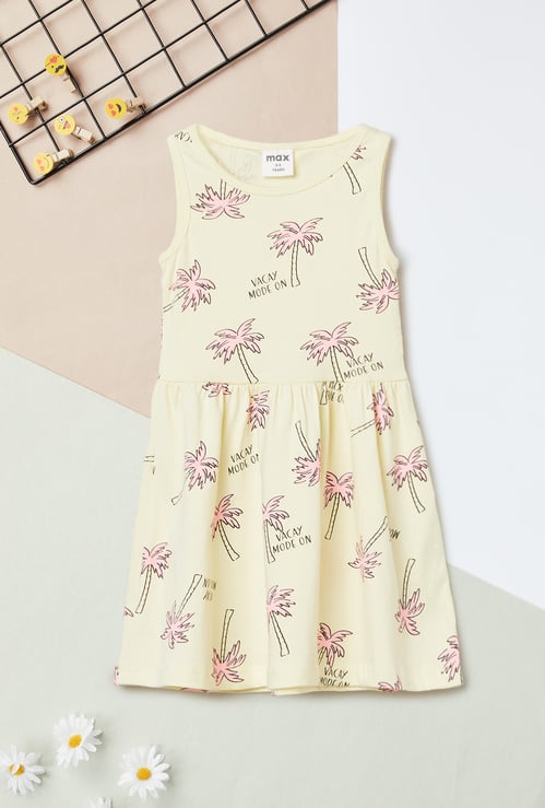 Girls Printed A-line Dress