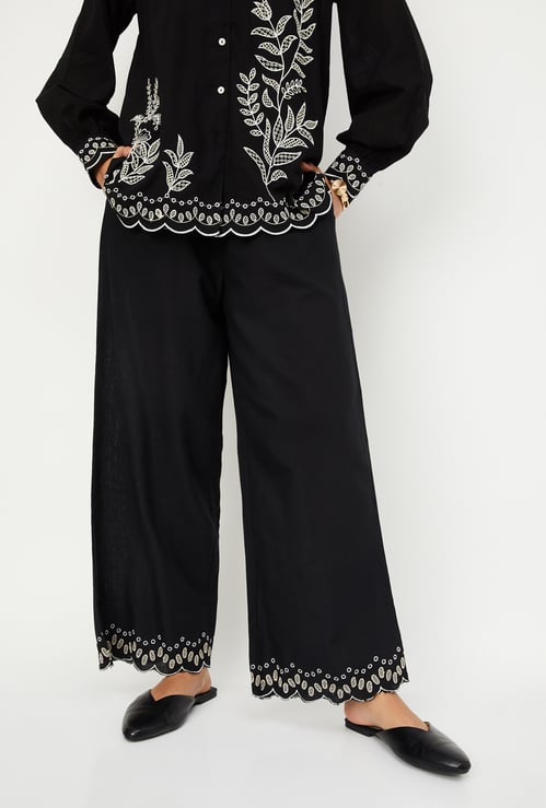 Women Embroidered Palazzos