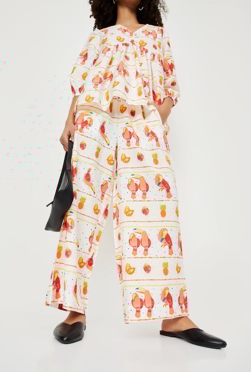 Kalki x Max Women Printed Flared Palazzos
